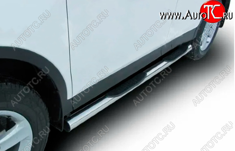 11 699 р. Защита порогов ТехноСфера (Техно Сфера) (D76, с проступями) Mercedes-Benz Vito W639 рестайлинг (2010-2014) (Серебристый)  с доставкой в г. Кемерово