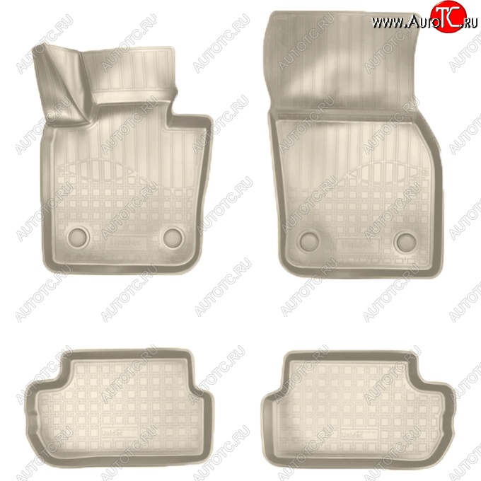 2 489 р. Коврики салонные Noplast (3D)  Mini Hatch  F56 (2013-2025) хэтчбэк 3 дв. (Бежевые)  с доставкой в г. Кемерово