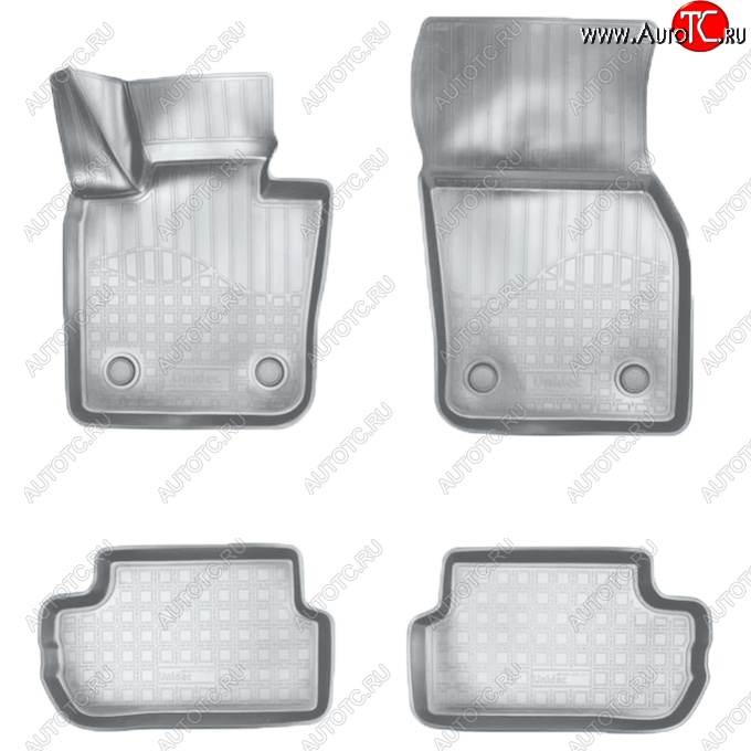 2 489 р. Коврики салонные Noplast (3D)  Mini Hatch  F56 (2013-2025) хэтчбэк 3 дв. (Серые)  с доставкой в г. Кемерово