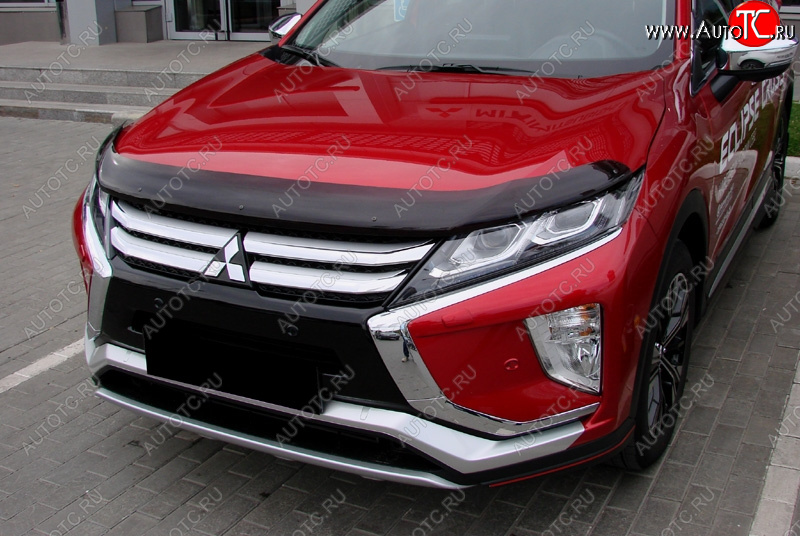 3 299 р. Дефлектор капота SIM Mitsubishi Eclipse Cross GK дорестайлинг (2017-2021)  с доставкой в г. Кемерово