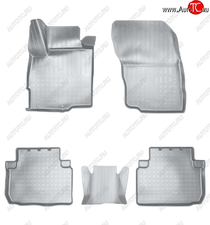 2 899 р. Коврики салонные Noplast (3D)  Mitsubishi Eclipse Cross  GK (2017-2021) дорестайлинг (Серые)  с доставкой в г. Кемерово