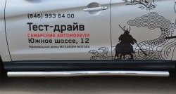 76 999 р. Защита порогов из круглой трубы диаметром 63 мм Russtal Mitsubishi ASX 1-ый рестайлинг (2013-2016) (Защита порогов с со скосами на торцах (вариант 1))  с доставкой в г. Кемерово. Увеличить фотографию 8