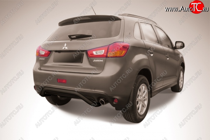 7 999 р. Защита заднего бампера d57 Slitkoff  Mitsubishi ASX (2013-2016) 1-ый рестайлинг (Цвет: серебристый)  с доставкой в г. Кемерово