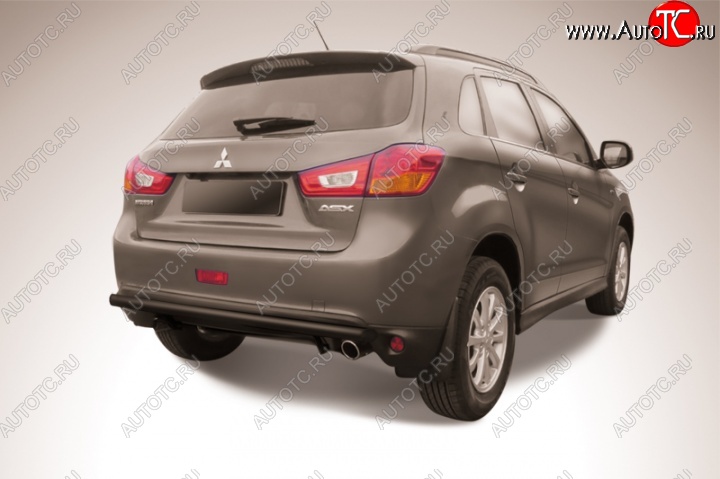 7 999 р. Защита заднего бампера d57 Slitkoff  Mitsubishi ASX (2013-2016) 1-ый рестайлинг (Цвет: серебристый)  с доставкой в г. Кемерово