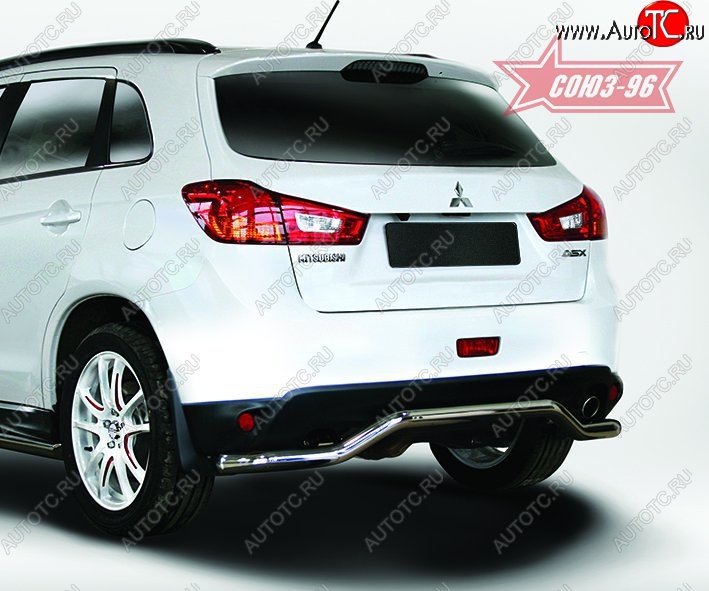 10 754 р. Защита заднего бампера Souz-96 (d60) Mitsubishi ASX 1-ый рестайлинг (2013-2016)  с доставкой в г. Кемерово