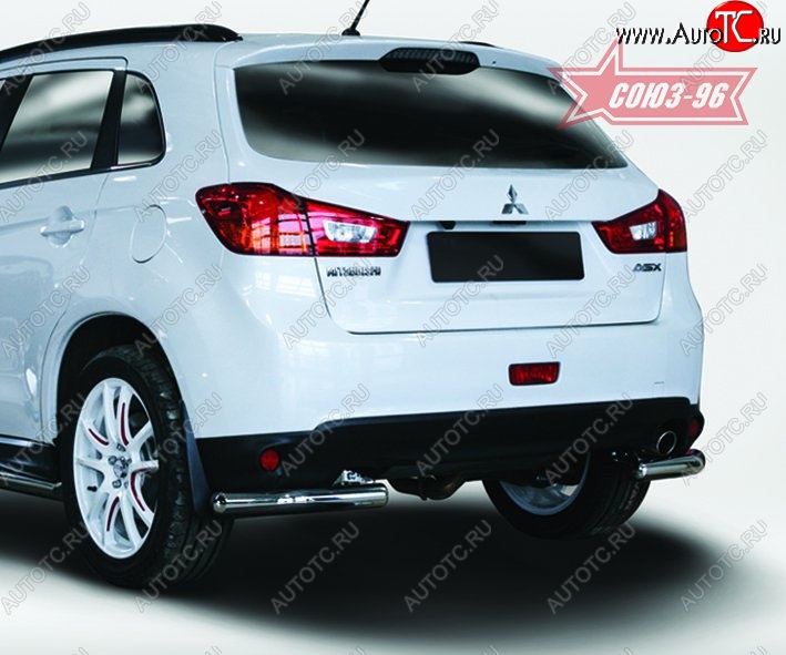 7 919 р. Защита заднего бампера из боковых уголков Souz-96 (d60) Mitsubishi ASX 1-ый рестайлинг (2013-2016)  с доставкой в г. Кемерово