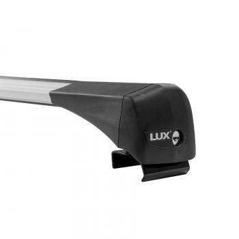 13 269 р. Багажник сборе на низкие рейлинги LUX BRIDGE Mitsubishi ASX дорестайлинг (2010-2012) (дуги аэро-трэвэл, серебро, 99/105 см)  с доставкой в г. Кемерово. Увеличить фотографию 4