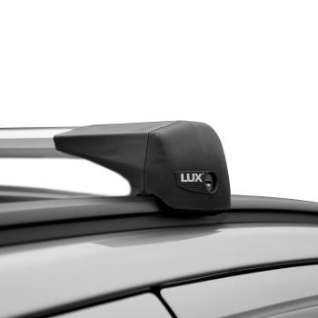 13 269 р. Багажник сборе на низкие рейлинги LUX BRIDGE Mitsubishi ASX дорестайлинг (2010-2012) (дуги аэро-трэвэл, серебро, 99/105 см)  с доставкой в г. Кемерово. Увеличить фотографию 6