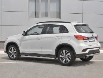 14 749 р. Защита заднего бампера (Ø63 мм, нержавейка) RUSSTAL  Mitsubishi ASX (2017-2020) 2-ой рестайлинг  с доставкой в г. Кемерово. Увеличить фотографию 2