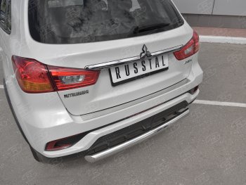 1 759 р. Защитная накладка заднего бампера Russtal Mitsubishi ASX 2-ой рестайлинг (2017-2020)  с доставкой в г. Кемерово. Увеличить фотографию 2