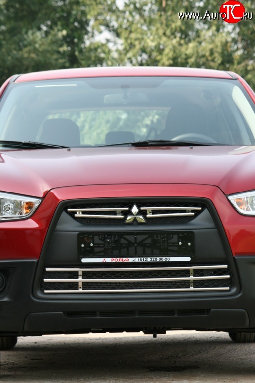 5 444 р. Декоративная вставка воздухозаборника Novline (d16 мм) Mitsubishi ASX дорестайлинг (2010-2012)  с доставкой в г. Кемерово