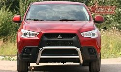 8 999 р. Защита переднего бампера Souz-96 (d60)  Mitsubishi ASX (2010-2012) дорестайлинг  с доставкой в г. Кемерово. Увеличить фотографию 3