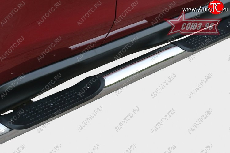 9 989 р. Защита порогов с проступью Souz-96 (d76) Mitsubishi ASX дорестайлинг (2010-2012)  с доставкой в г. Кемерово