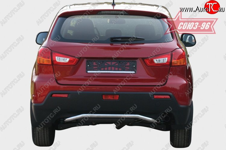 6 749 р. Защита заднего бампера Souz-96 (d42) Mitsubishi ASX дорестайлинг (2010-2012)  с доставкой в г. Кемерово