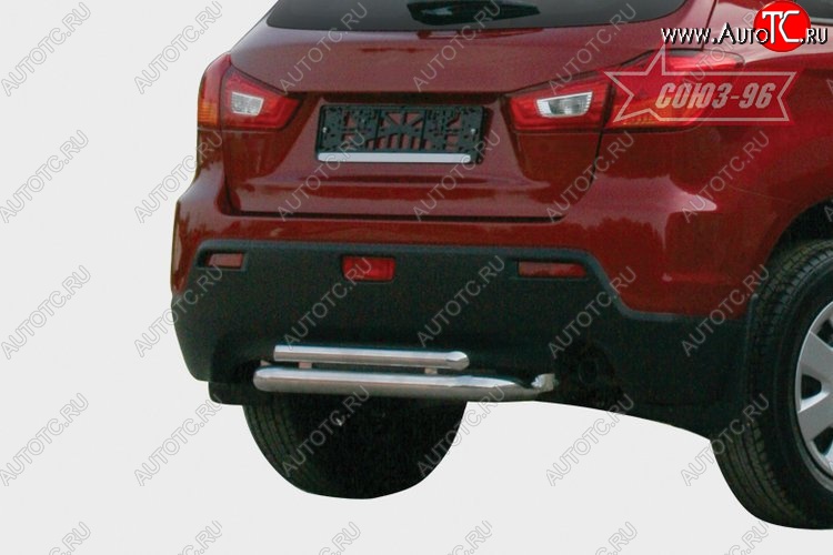 11 609 р. Защита заднего бампера Souz-96 (d60/42) Mitsubishi ASX дорестайлинг (2010-2012)  с доставкой в г. Кемерово