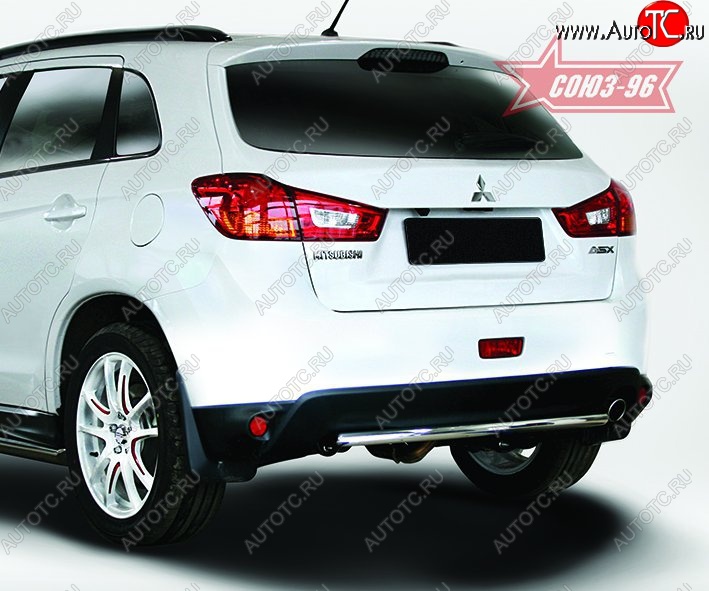 6 839 р. Защита заднего бампера (d42) Souz-96 Mitsubishi ASX 1-ый рестайлинг (2013-2016)  с доставкой в г. Кемерово