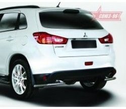 Защита заднего бампера уголки d42 Souz-96 Mitsubishi ASX 1-ый рестайлинг (2013-2016)