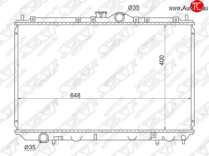 5 999 р. Радиатор двигателя (пластинчатый, 1.6, МКПП) SAT Mitsubishi Carisma (1999-2004)  с доставкой в г. Кемерово