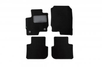 Коврики в салон Klever Standart (текстиль, 4 шт., подпятник, оверлок) Mitsubishi Colt Z20, Z30 хэтчбэк 3 дв. дорестайлинг (2002-2009) (Черный)