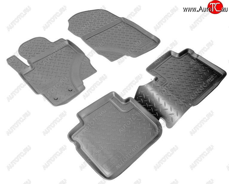 2 399 р. Комплект ковриков в салон Norplast Unidec Mitsubishi Colt Z20, Z30 хэтчбэк 3 дв. рестайлинг (2008-2012) (Цвет: черный)  с доставкой в г. Кемерово