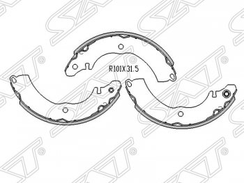 1 289 р. Колодки тормозные SAT (задние)  Mitsubishi Colt ( Z20, Z30 хэтчбэк 3 дв.,  Z30) - Lancer  9 CS  с доставкой в г. Кемерово. Увеличить фотографию 1