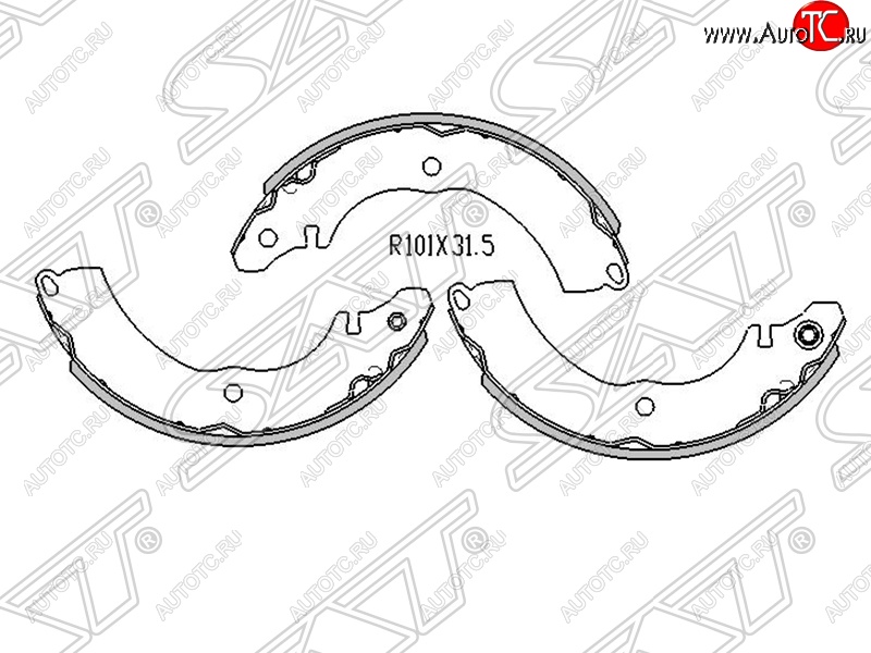 1 289 р. Колодки тормозные SAT (задние)  Mitsubishi Colt ( Z20, Z30 хэтчбэк 3 дв.,  Z30) - Lancer  9 CS  с доставкой в г. Кемерово