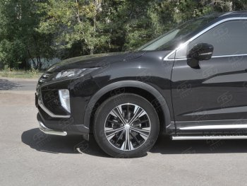 14 999 р. Защита переднего бампера (Ø42 мм, нержавейка) SLITKOFF  Mitsubishi Eclipse Cross  GK (2017-2021) дорестайлинг  с доставкой в г. Кемерово. Увеличить фотографию 3