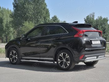 14 399 р. Защита заднего бампера (Ø63 мм, нержавейка) SLITKOFF  Mitsubishi Eclipse Cross  GK (2017-2021) дорестайлинг  с доставкой в г. Кемерово. Увеличить фотографию 2