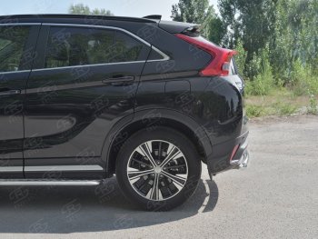 14 399 р. Защита заднего бампера (Ø63 мм, нержавейка) SLITKOFF  Mitsubishi Eclipse Cross  GK (2017-2021) дорестайлинг  с доставкой в г. Кемерово. Увеличить фотографию 3