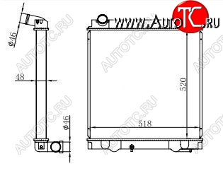 8 799 р. Радиатор двигателя (пластинчатый, МКПП) SAT  Mitsubishi Fuso Canter (2000-2025)  с доставкой в г. Кемерово