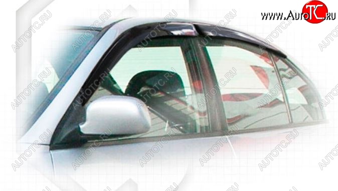 1 999 р. Дефлектора окон CA-Plastiс Mitsubishi Galant 8  дорестайлинг седан (1996-1998) (Classic полупрозрачный, Без хром.молдинга)  с доставкой в г. Кемерово