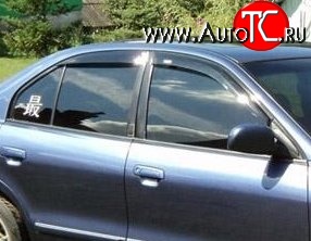 999 р. Комплект дефлекторов окон (ветровиков) 4 шт. (седан) Russtal Mitsubishi Galant 8  дорестайлинг седан (1996-1998)  с доставкой в г. Кемерово