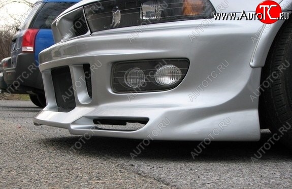 9 299 р. Передний бампер DOLPHIN Mitsubishi Galant 8  дорестайлинг седан (1996-1998) (Неокрашенный)  с доставкой в г. Кемерово