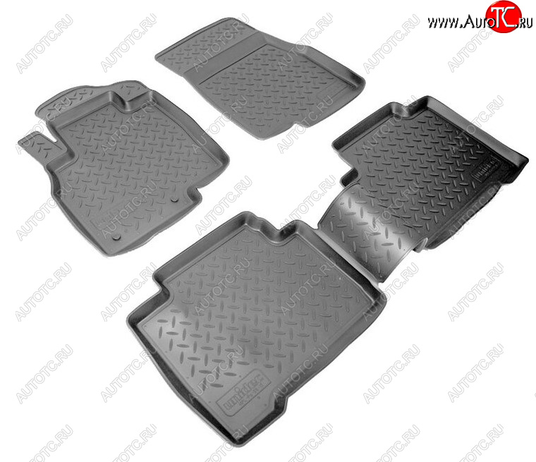 2 199 р. Комплект ковриков в салон Norplast Unidec Mitsubishi Grandis (2003-2009) (Цвет: черный)  с доставкой в г. Кемерово