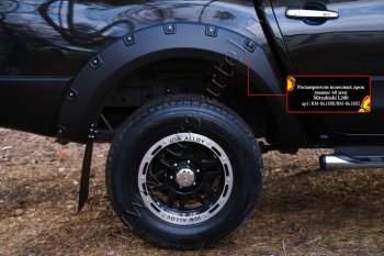 6 999 р. Расширитель колесной арки RA (вынос 60мм, передний левый) Mitsubishi L200 5 KK,KL дорестайлинг (2015-2019) (Поверхность шагрень)  с доставкой в г. Кемерово. Увеличить фотографию 4