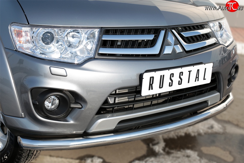 15 549 р. Одинарная защита переднего бампера диаметром 63 мм SLITKOFF  Mitsubishi L200  5 KK,KL (2015-2019) дорестайлинг  с доставкой в г. Кемерово