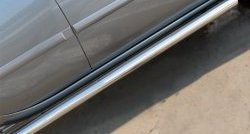 77 999 р. Защита порогов из круглой трубы диаметром 76 мм Russtal Mitsubishi L200 5 KK,KL дорестайлинг (2015-2019) (Защита порогов с со скосами на торцах (вариант 1))  с доставкой в г. Кемерово. Увеличить фотографию 8