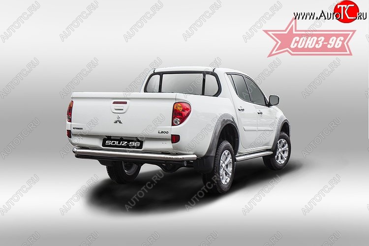 12 734 р. Одинарная защита заднего бампера с диаметром трубы 76 мм Souz-96 Mitsubishi L200 5 KK,KL дорестайлинг (2015-2019)  с доставкой в г. Кемерово