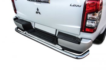 14 499 р. Защита заднего бампера Slitkoff (Ø 57 мм, с бампером)  Mitsubishi L200  5 KK,KL (2018-2022) рестайлинг (Нержавеющая сталь)  с доставкой в г. Кемерово. Увеличить фотографию 2