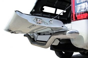 17 399 р. Защита заднего бампера Slitkoff (Ø 76 мм, без бампера)  Mitsubishi L200  5 KK,KL (2018-2022) рестайлинг (Нержавеющая сталь)  с доставкой в г. Кемерово. Увеличить фотографию 3
