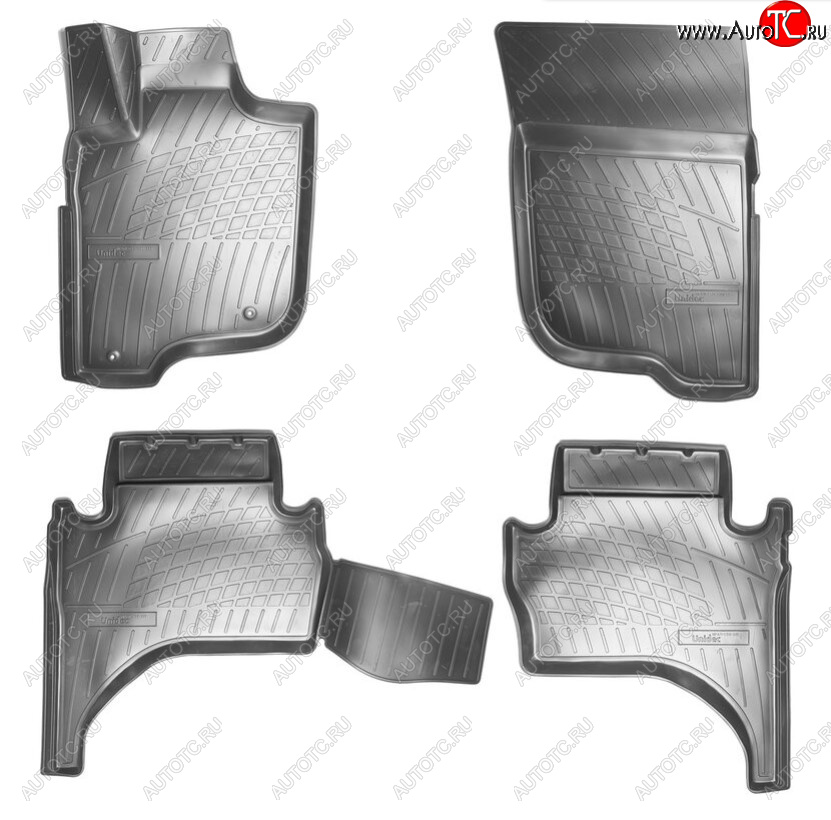 2 599 р. Комплект ковриков в салон Norplast Mitsubishi L200 5 KK,KL дорестайлинг (2015-2019) (Цвет: черный)  с доставкой в г. Кемерово