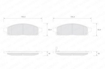 3 499 р. Тормозные колодки Ferodo (передние) Mitsubishi Pajero Sport PB дорестайлинг (2008-2013)  с доставкой в г. Кемерово. Увеличить фотографию 2