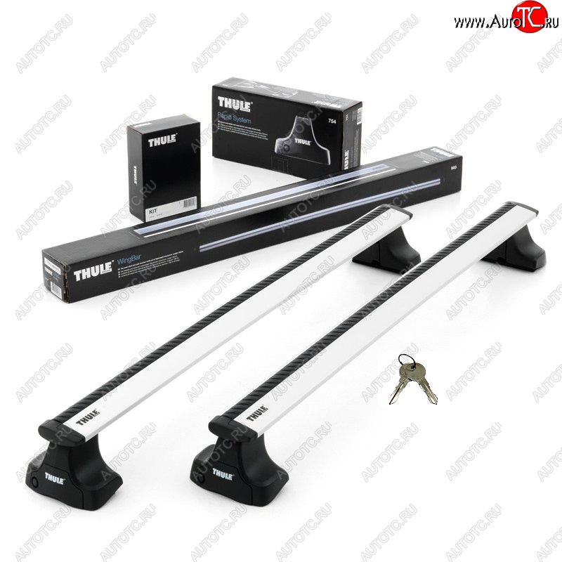 13 449 р. Багажник (серебро) THULE WingBar  Mitsubishi L200 ( 4,  5 KK,KL) (2006-2022)  дорестайлинг, рестайлинг (длина дуг 127 см)  с доставкой в г. Кемерово