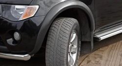 7 599 р. Комплект накладок на колёсные арки RA с выносом 50 мм Single Cab Mitsubishi L200 5 KK,KL рестайлинг (2018-2022) (Комплект на 4 арки, Поверхность глянец (под окраску), Неокрашенный)  с доставкой в г. Кемерово. Увеличить фотографию 3