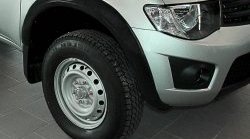 7 599 р. Комплект накладок на колёсные арки RA с выносом 50 мм Single Cab Mitsubishi L200 5 KK,KL рестайлинг (2018-2022) (Комплект на 4 арки, Поверхность глянец (под окраску), Неокрашенный)  с доставкой в г. Кемерово. Увеличить фотографию 4