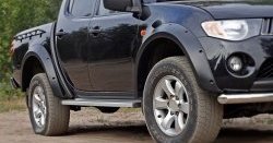 14 799 р. Расширители арок RA (комплект, 90 мм, Standart) Mitsubishi L200 5 KK,KL рестайлинг (2018-2022) (Поверхность шагрень)  с доставкой в г. Кемерово. Увеличить фотографию 6