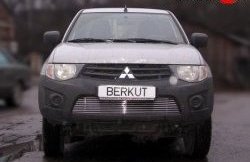 6 299 р. Декоративная вставка воздухозаборника Berkut  Mitsubishi L200  4 (2013-2016)  рестайлинг  с доставкой в г. Кемерово. Увеличить фотографию 1