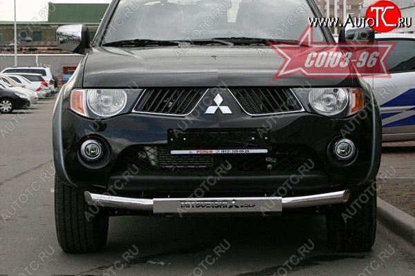 16 919 р. Защита переднего бампера одинарная Souz-96 (d76) Mitsubishi L200 4  дорестайлинг (2006-2014)  с доставкой в г. Кемерово