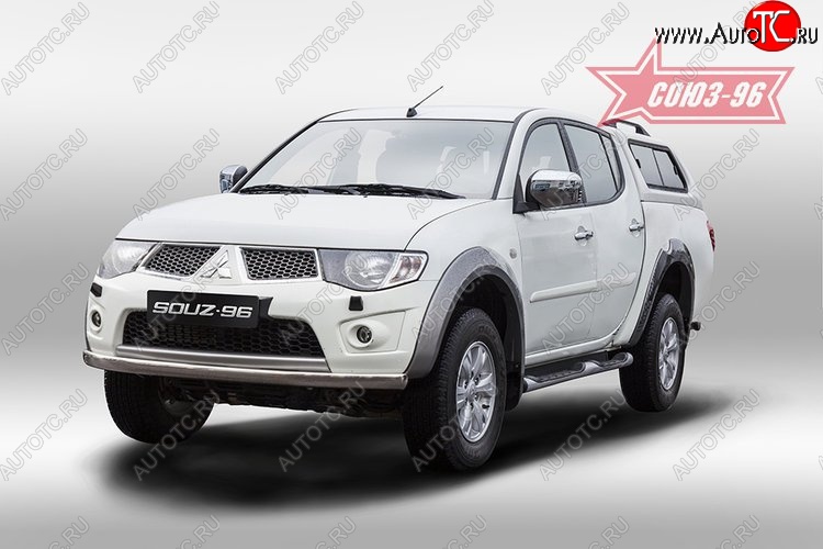 13 904 р. Овальная защита переднего бампера (d75х42) Souz-96 Mitsubishi L200 4  дорестайлинг (2006-2014)  с доставкой в г. Кемерово