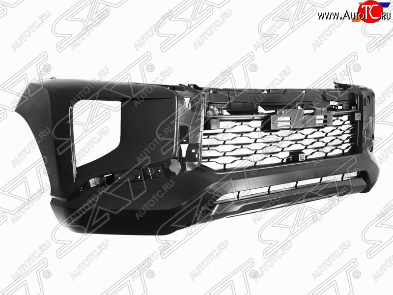 12 949 р. Передний бампер (с решеткой) SAT Mitsubishi L200 5 KK,KL рестайлинг (2018-2022) (Неокрашенный)  с доставкой в г. Кемерово